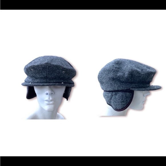 Wool Cap Men’s Vintage Ear Flap Designer Hat - Picture 2 of 9